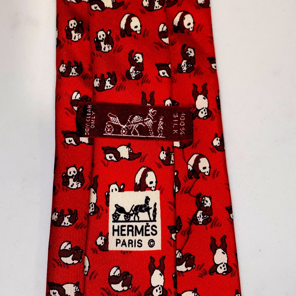 Hermès Red Panda Tie